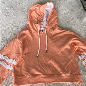 Coral Cropped Hoodie